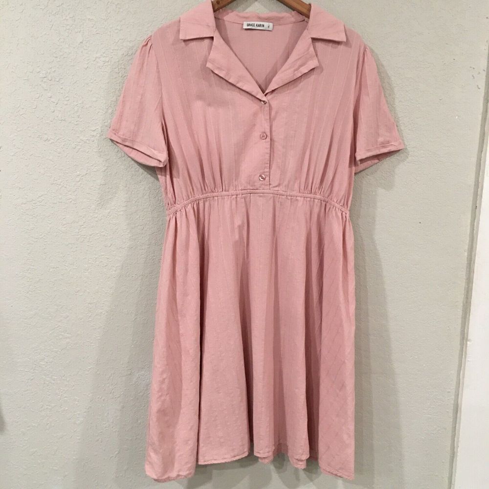 ⭐️ 3/$18⭐️ Grace Karin Pink Midi Dress